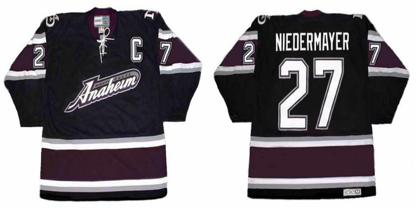 2019 Men Anaheim Ducks #27 Niedermayer black CCM NHL jerseys